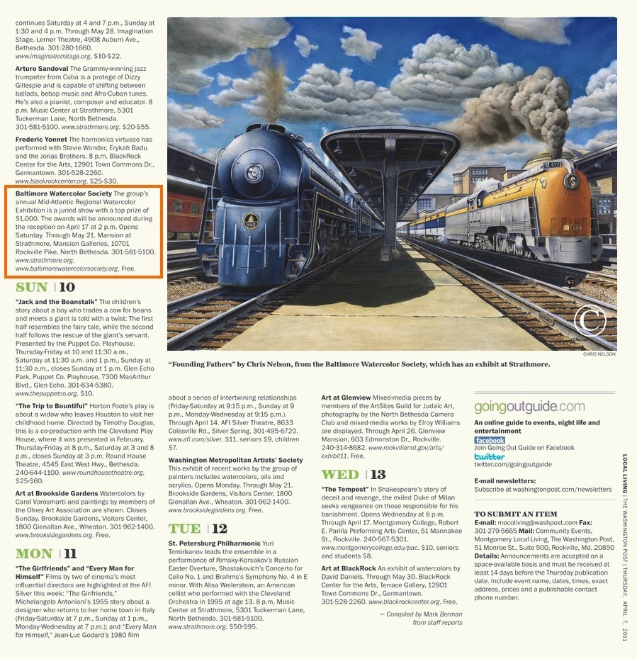 Washington Post Article Features Train Painting